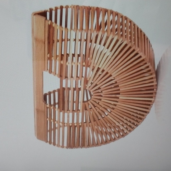 Bamboo half moon bamboo bag - Picture 3 of 4